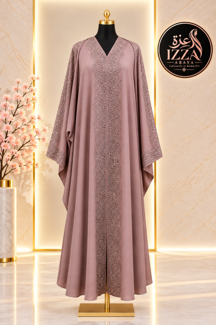 IZZA Dusty Rose Luxury Abaya